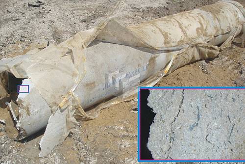 Damaged Asbestos Pipe