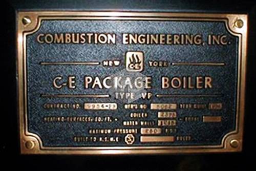C. E. Package Boiler Label