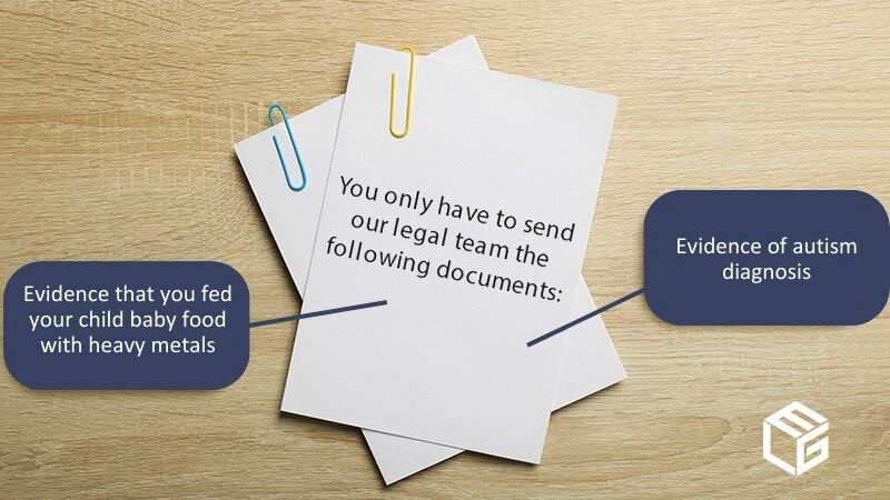 Documents needed to file a toxic baby food claim