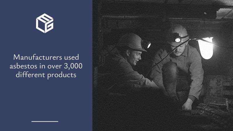 Over 3000 asbestos products used